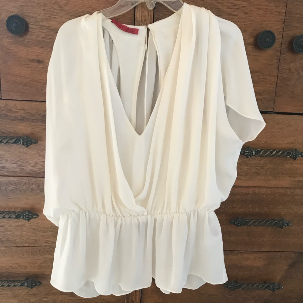 Tamara Mellon Silk Cream Blouse
